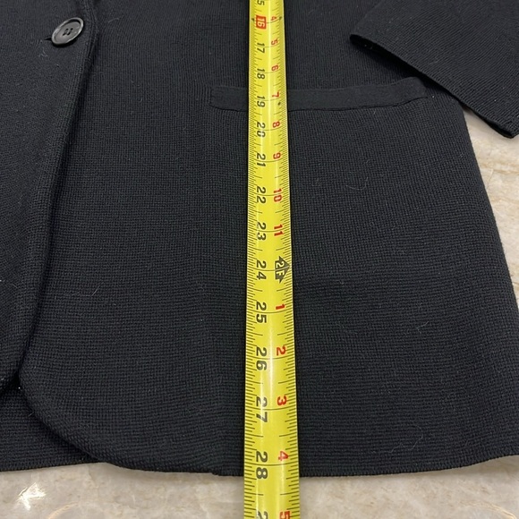 J Crew | One Button Merino Wool Blend Sweater Blazer | Black | Size‎ Small - Picture 7 of 10